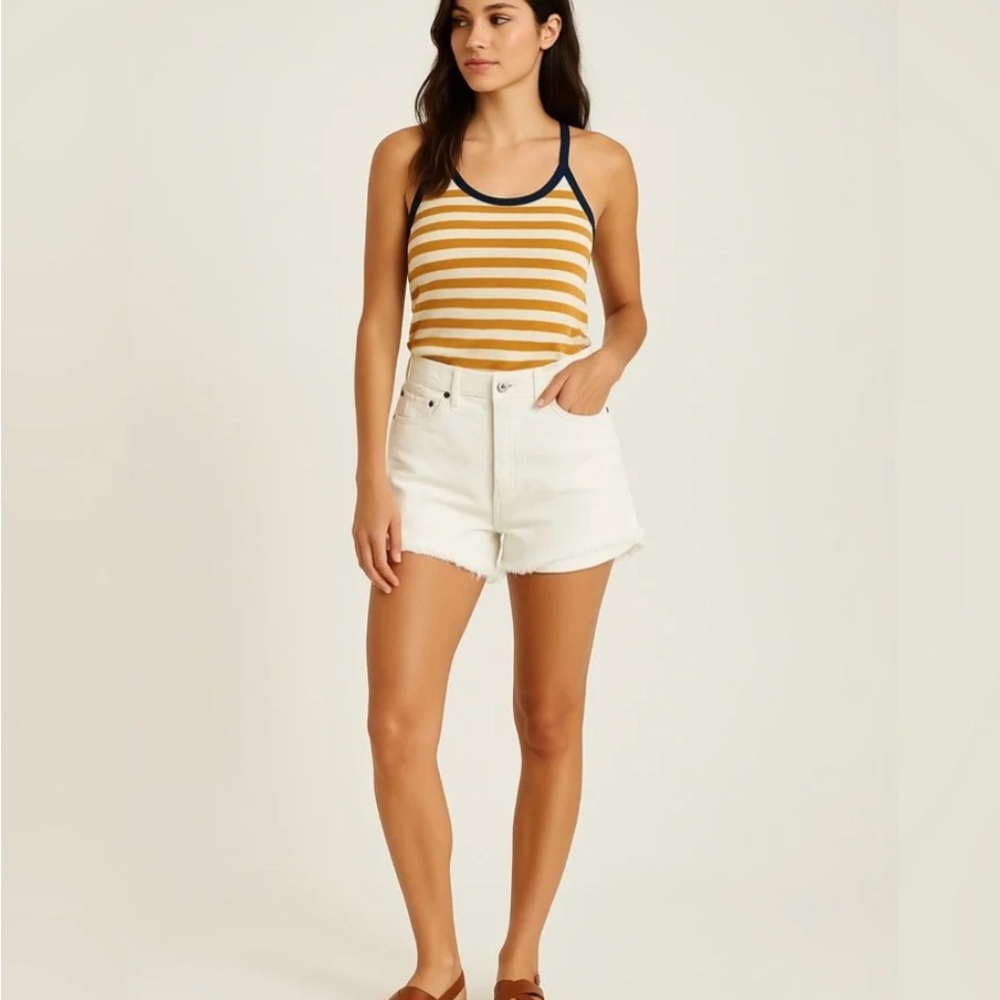 Abercrombie high rise mom shorts